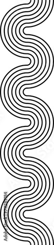 Wavy line, stripy zen shape element