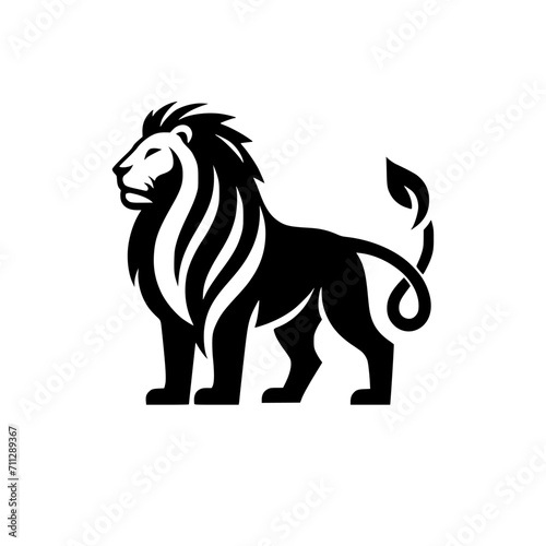 Vector Logo of a Standing Lion. Symbolizing Strength, Leadership, and Nobility. Versatile Design Perfect for Logos, Branding, and Marketing Initiatives. High Quality Illustration on white background. © Rifqi Chandra
