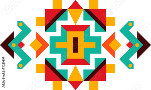 Mexican tribal ornaments  ethnic motif