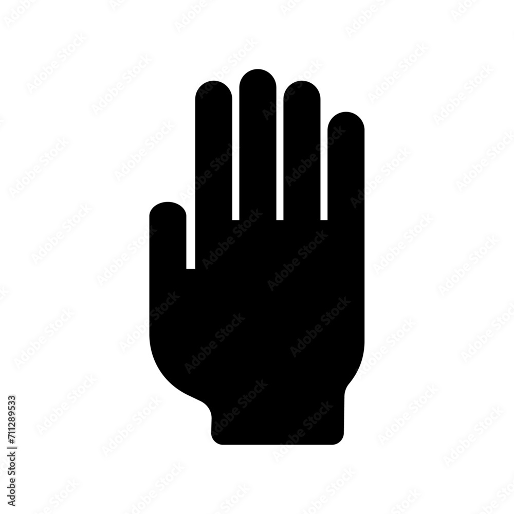 Vector sign male palm black and white silhouette vector illustration Vector sign male palm black and white silhouette vector illustration
