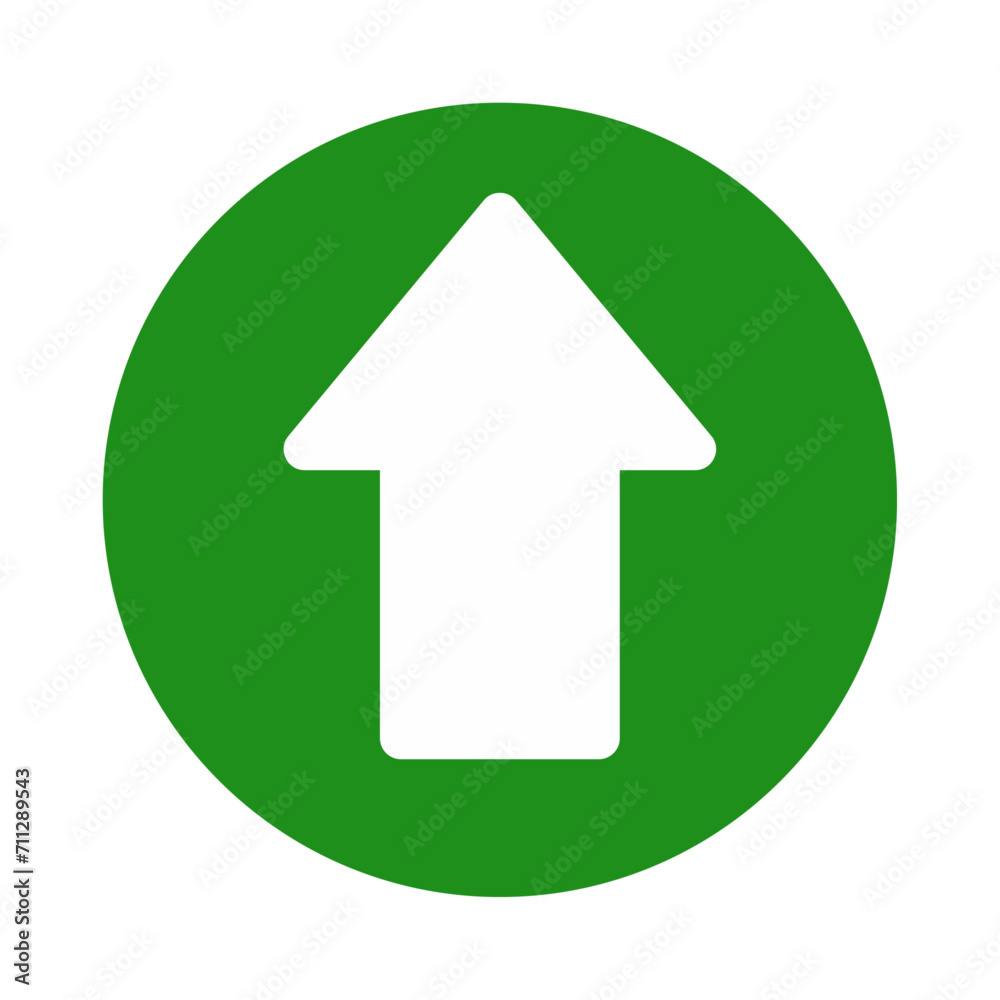 Vector up arrows in line and flat circles Vector up arrows in line and flat circles