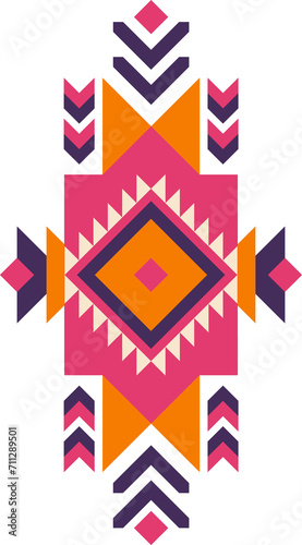 Aztec ethnic geometric pattern ornament