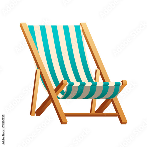 Vector chaise lounge illustration on white background
