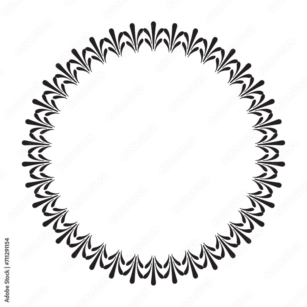 Vector ornamental frame on white background Vector ornamental frame on white background
