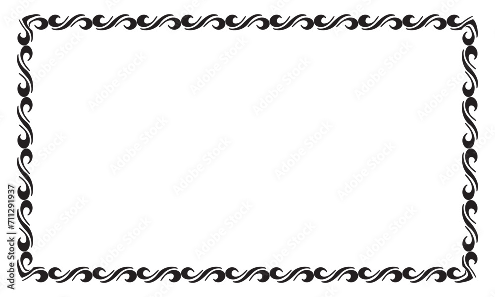 Vector elegant ornamental frame on white background