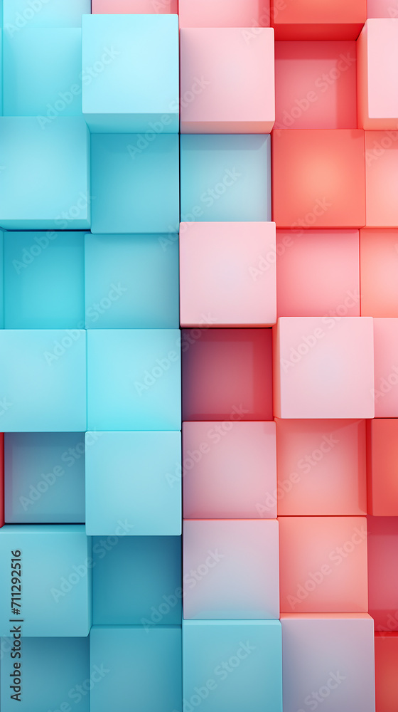 Abstract illustration of colorful cubes background