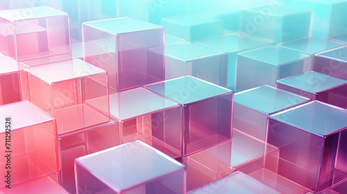 Abstract illustration of colorful cubes background