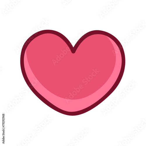 Vector heart doodle drawing. hand drawn element isolated on white background