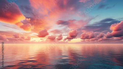 blue sky ocean background illustration clouds waves, sunsunrise beach, sea reflection blue sky ocean background photo