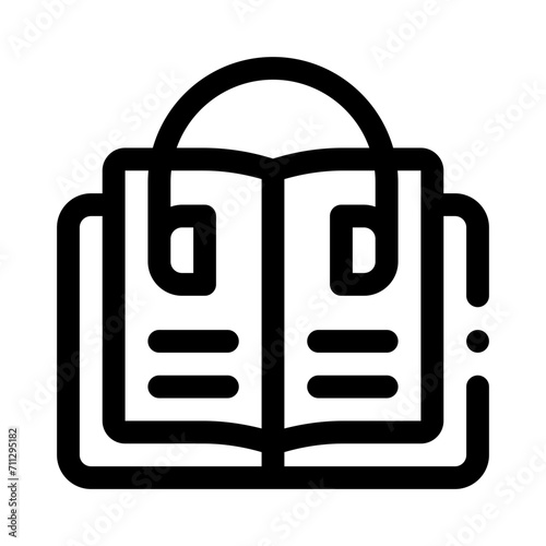 audio book line icon