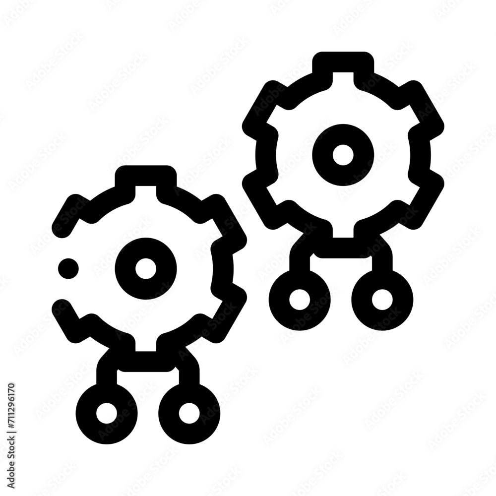 digital twin line icon digital twin line icon