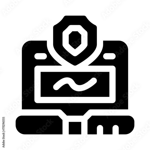 digital signature glyph icon