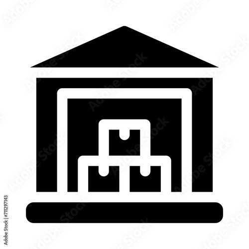 warehouse glyph icon