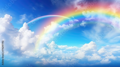 nature cloud rainbow background illustration vibrant atmosphere, meteorology spectrum, beauty ethereal nature cloud rainbow background