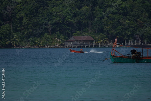 boat on the beach koh rong
