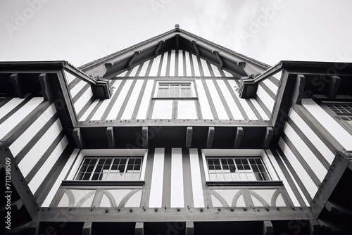 tudor brickwork combined with black and white theme