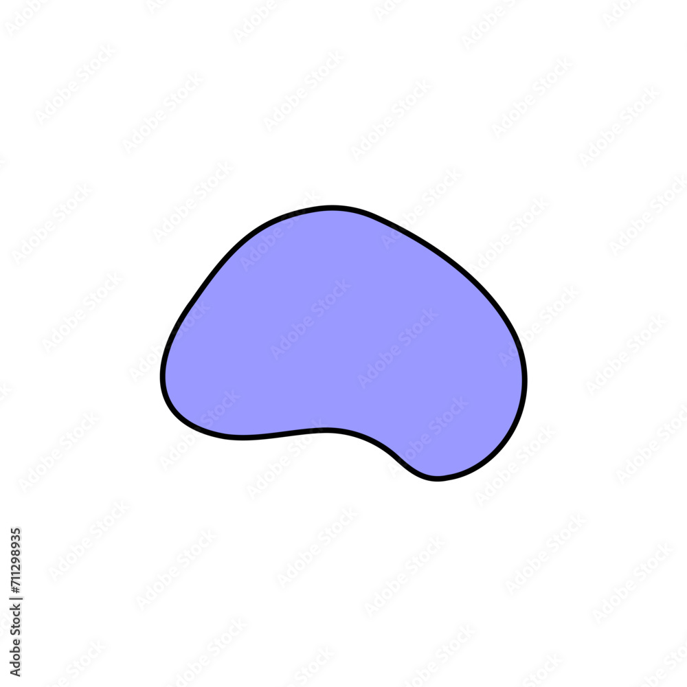 blob in purple color with outline outline blob in purple color with outline outline