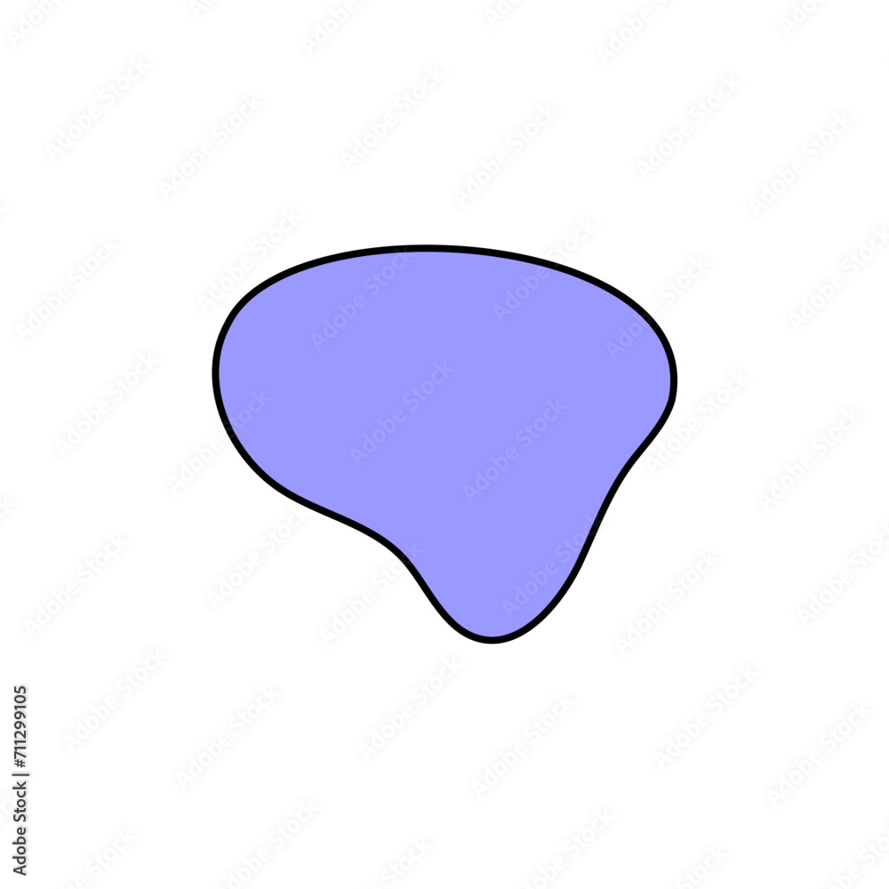 blob in purple color with outline outline blob in purple color with outline outline