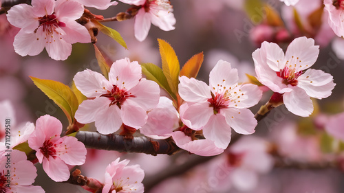 Pink cherry blossom in spring  Cherry blossom flower pattern wallpaper  Cherry Blossom with Soft focus  Sakura season in Korea  Background