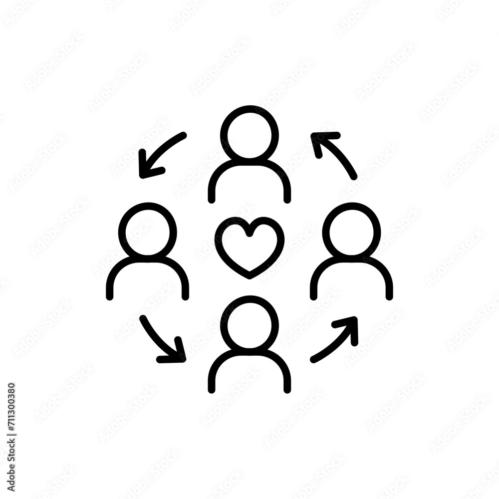 Influencer group outline icons, minimalist vector illustration ,simple transparent graphic element .Isolated on white background Influencer group outline icons, minimalist vector illustration ,simple transparent graphic element .Isolated on white background