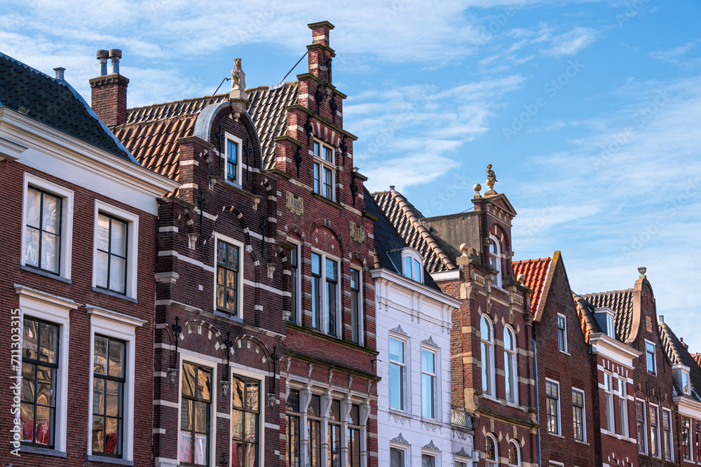 Obraz premium view of the central square in Delft, Holland, Netherlands