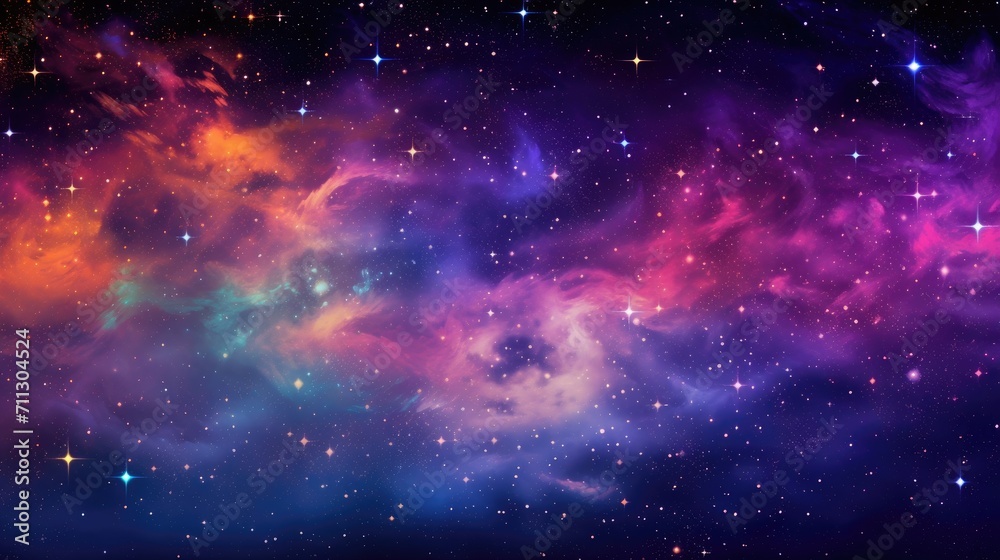 Vibrant cosmic artistry