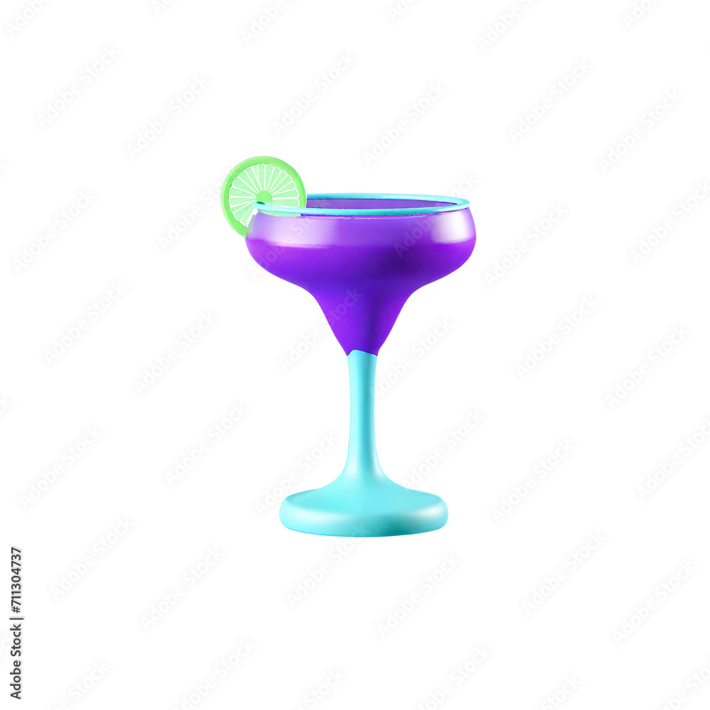 blue cocktail isolated on white blue cocktail isolated on white
