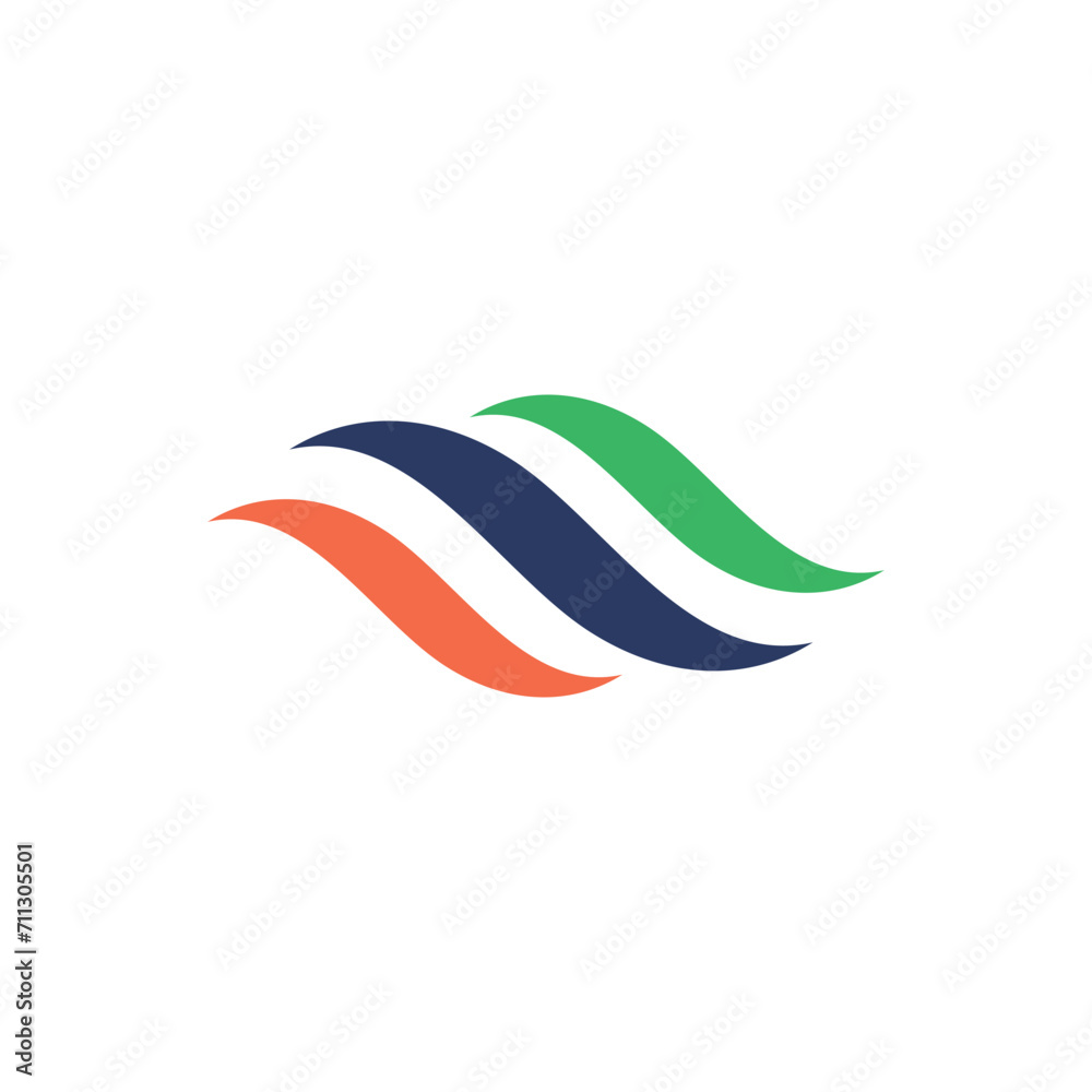 Swoosh accent icon logo design vector template illustration in trendy style