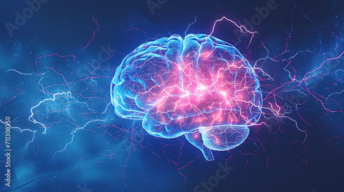 Brainwave Brilliance, Electric Activity in Human Brain Digital Art