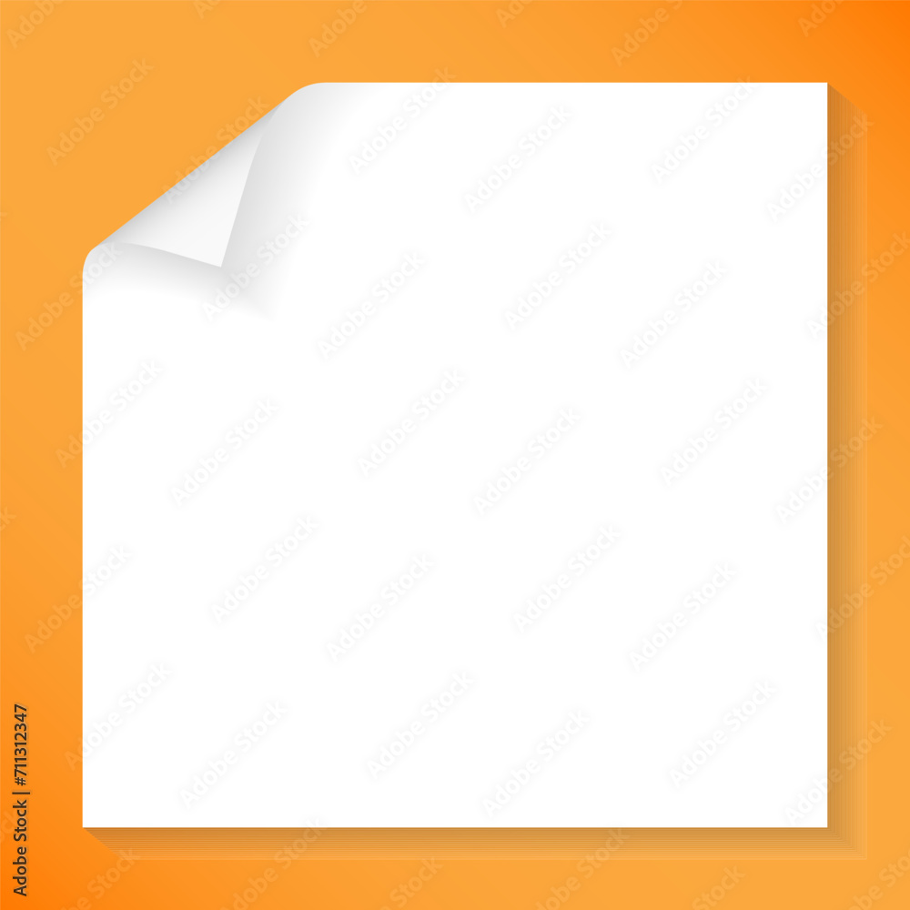 Poster Mockup With Page Curl Template Vector Ilustration