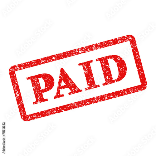 Square paid stamp vector design