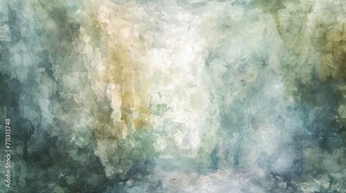 abstract impressionist watercolor irregular pattern, pale muted colors, verdant palette