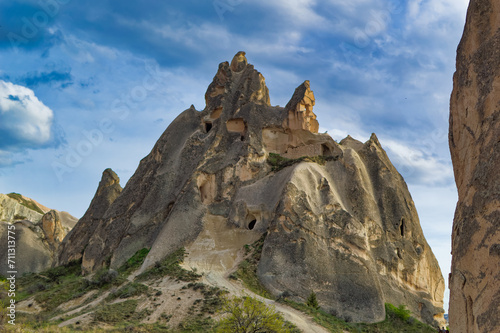 Obraz na płótnie Typical Cappadocia landscape soft volcanic rock, shaped by erosion in Goreme, Turkey. w salonie