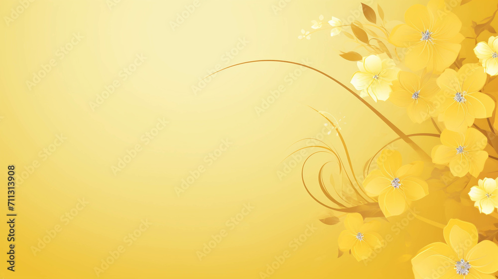 The floral wallpaper is a combination of light yellow and white that is pleasing to the eye. There is a field for entering text.