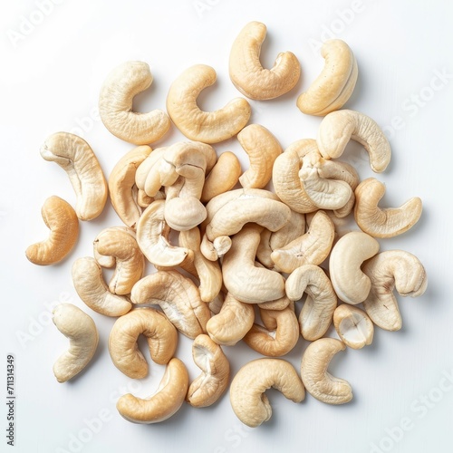 The cashew nuts isolated on white background with clipping path.