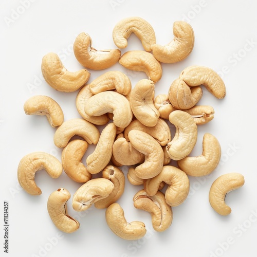 The cashew nuts isolated on white background with clipping path.