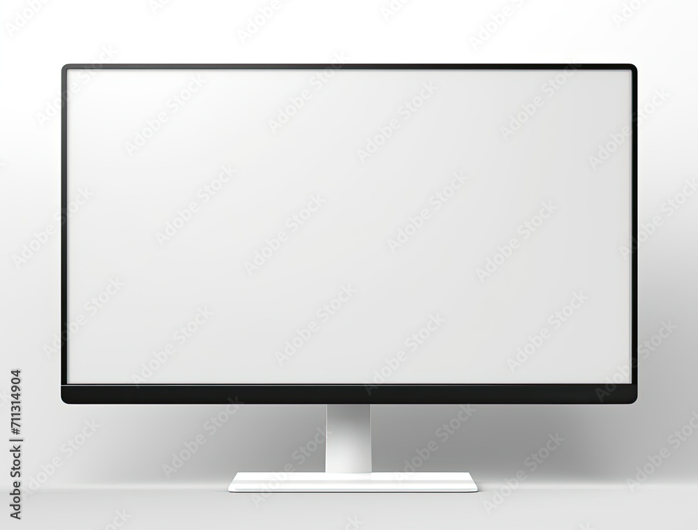 Flat Screen TV on White Table - Modern Home Entertainment Setup Flat Screen TV on White Table - Modern Home Entertainment Setup