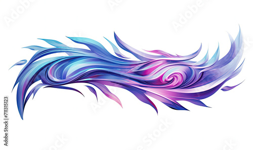 Blue and Purple Fish on White Background, A Vibrant Aquatic Creature