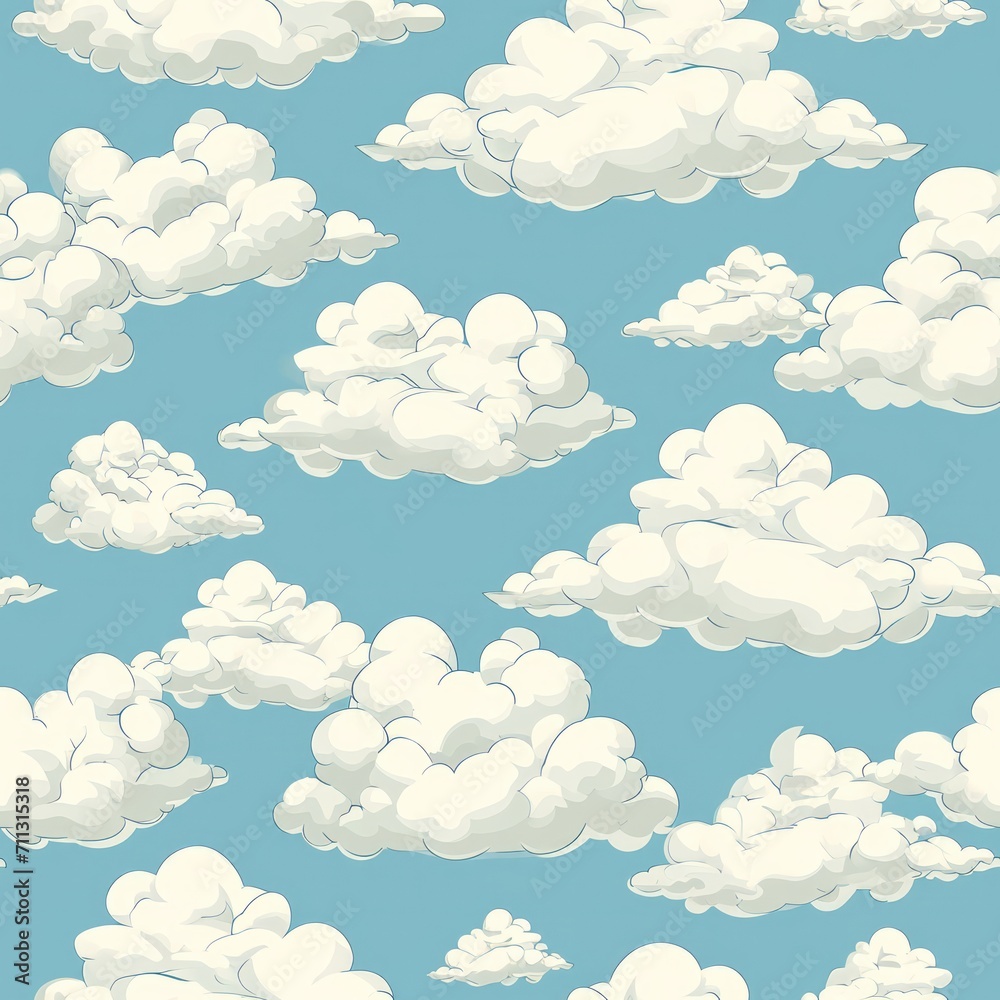 Seamless Pattern: Clouds Seamless Pattern: Clouds