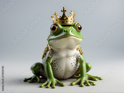 photo illustration of a frog wearing a gold crown and accessories 5
