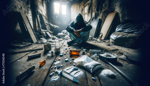 The Harsh Reality of Drug Addiction: Isolation and Despair photo