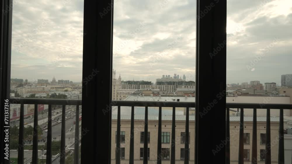 View from the window of the historical streets and buildings of the city of Moscow View from the window of the historical streets and buildings of the city of Moscow