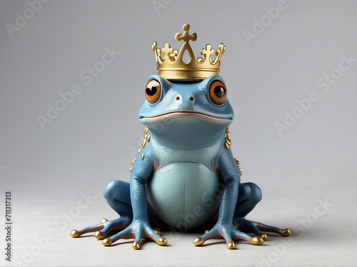 photo illustration of a frog wearing a gold crown and accessories 13