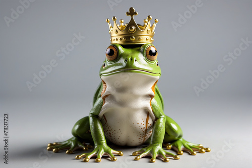photo illustration of a frog wearing a gold crown and accessories 18