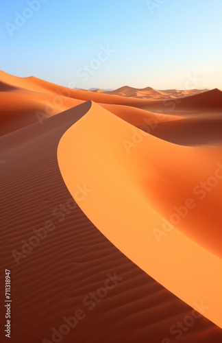 sand wave is blown from one spot in the dunes of namibia sand