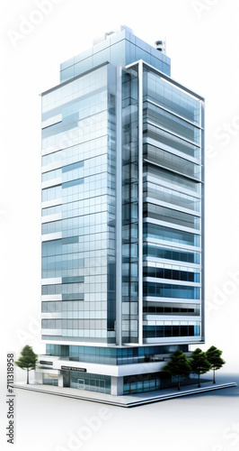 Impressive Skyscraper With Abundant Windows in Urban Setting © Piotr