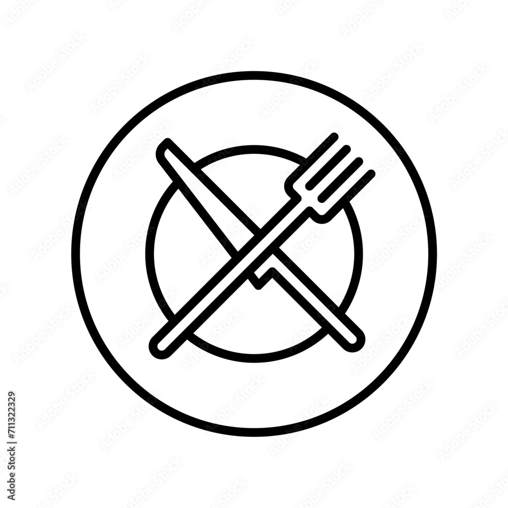 Cutlery icon vector or logo illustration outline black color style Cutlery icon vector or logo illustration outline black color style