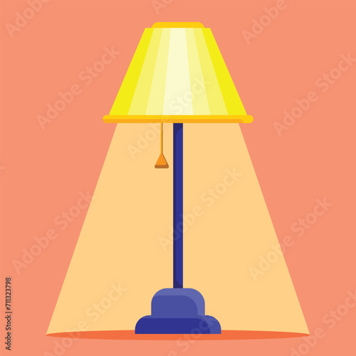 Floor lamp icon. Subtable to place on light, interior, etc.