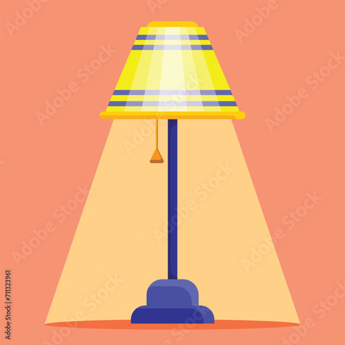 Floor lamp icon. Subtable to place on light, interior, etc.