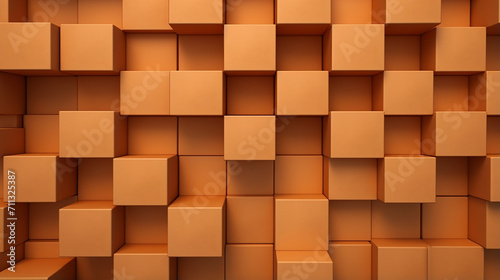 Abstract background made of cubes in pink color